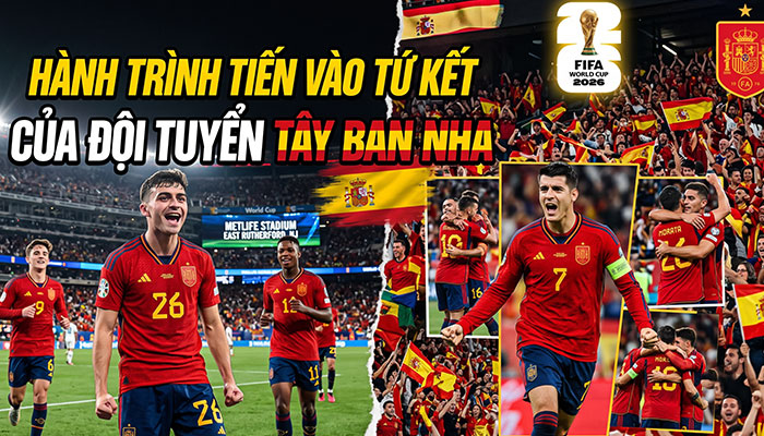 Hành trình tiến vào tứ kết của đội tuyển Tây Ban Nha